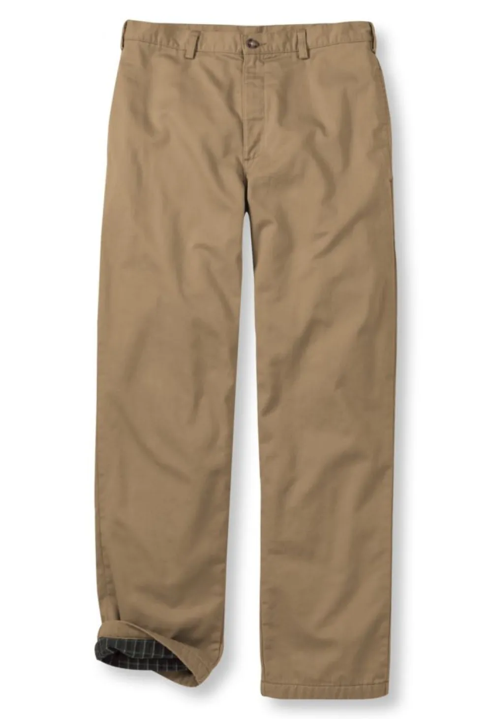"Men's Double L® Chinos, Natural Fit, Plain Front, Flannel-Lined"-L.L.Bean Online