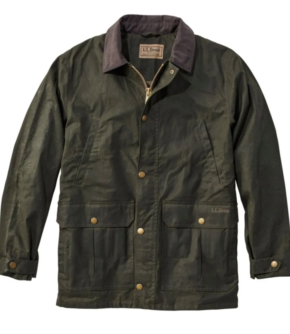 "Men's Double L Waxed-Cotton Upland Coat"-L.L.Bean Shop