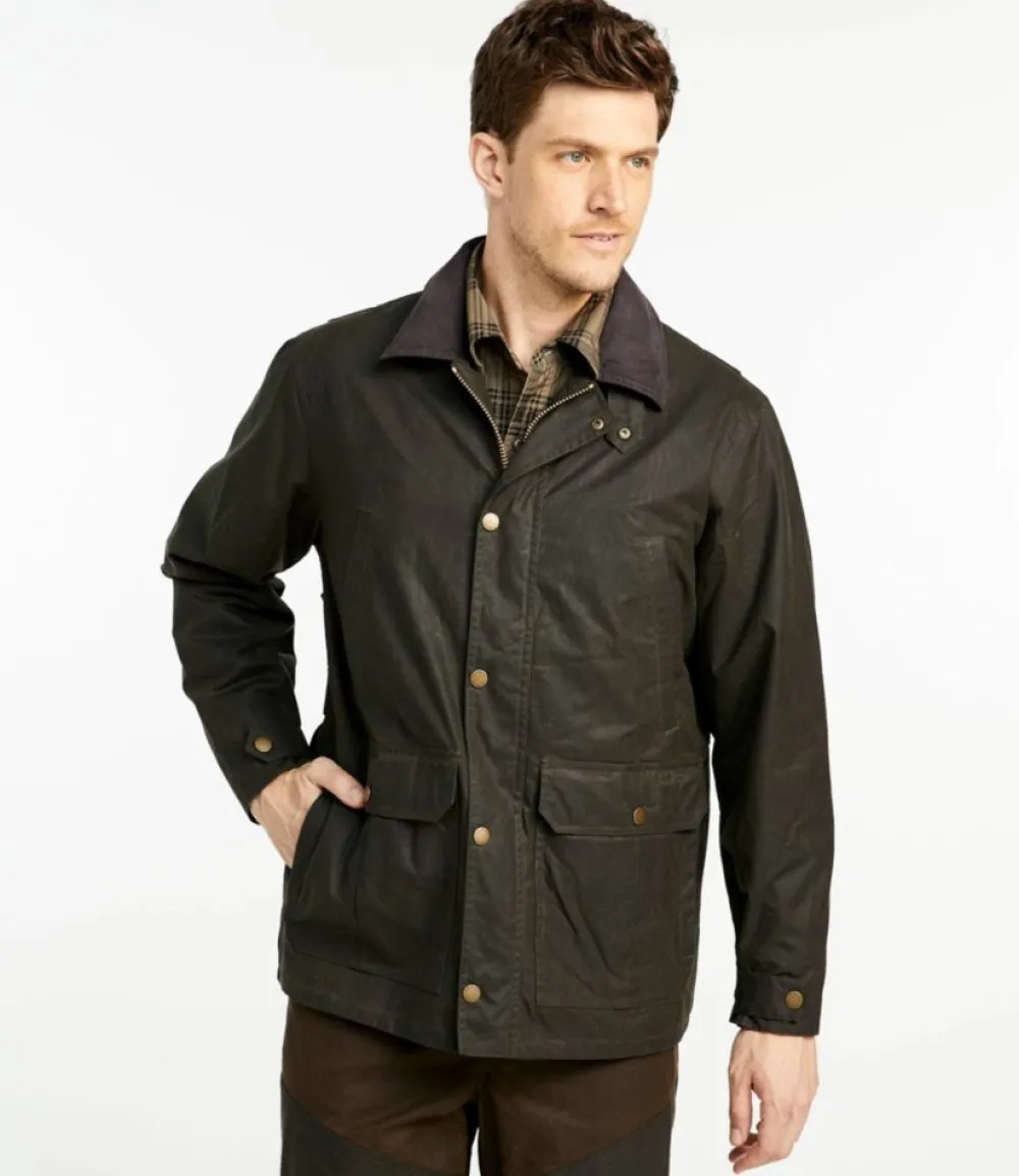 "Men's Double L Waxed-Cotton Upland Coat"-L.L.Bean Shop