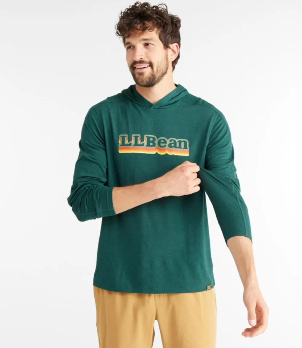 "Men's Everyday SunSmart® Hooded Tee, Long-Sleeve Graphic"-L.L.Bean Flash Sale