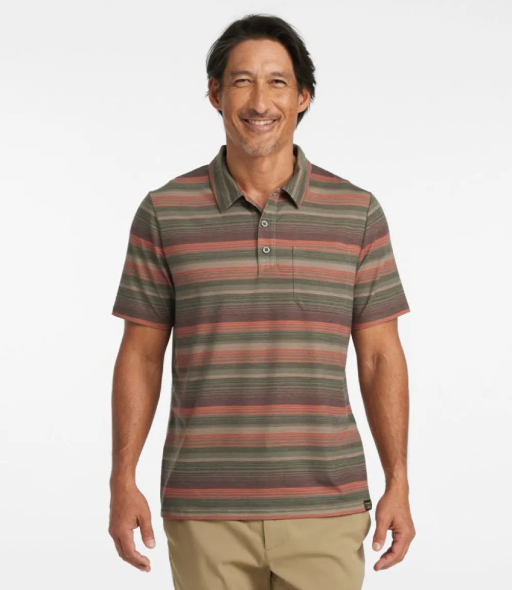 "Men's Everyday SunSmart® Polo 2.0, Short-Sleeve Stripe"-L.L.Bean Online