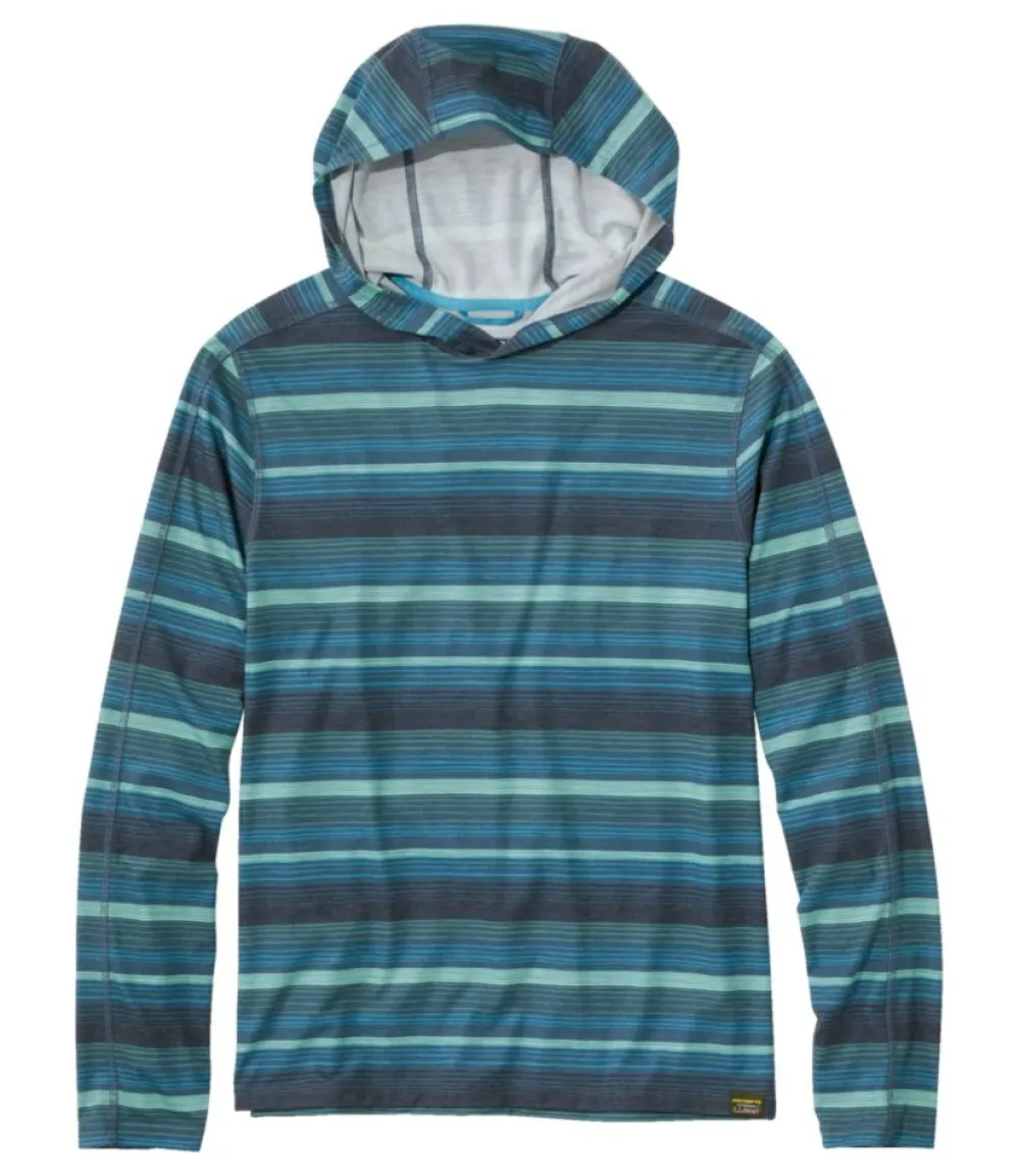 "Men's Everyday SunSmart® Tee, Long-Sleeve Hoodie Stripe"-L.L.Bean Cheap