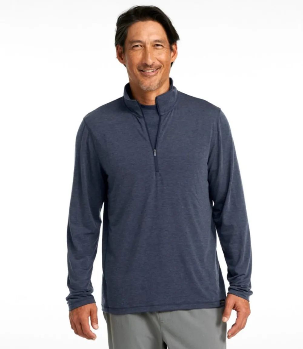"Men's Everyday SunSmart® Tee, Long-Sleeve Quarter-Zip"-L.L.Bean Best Sale