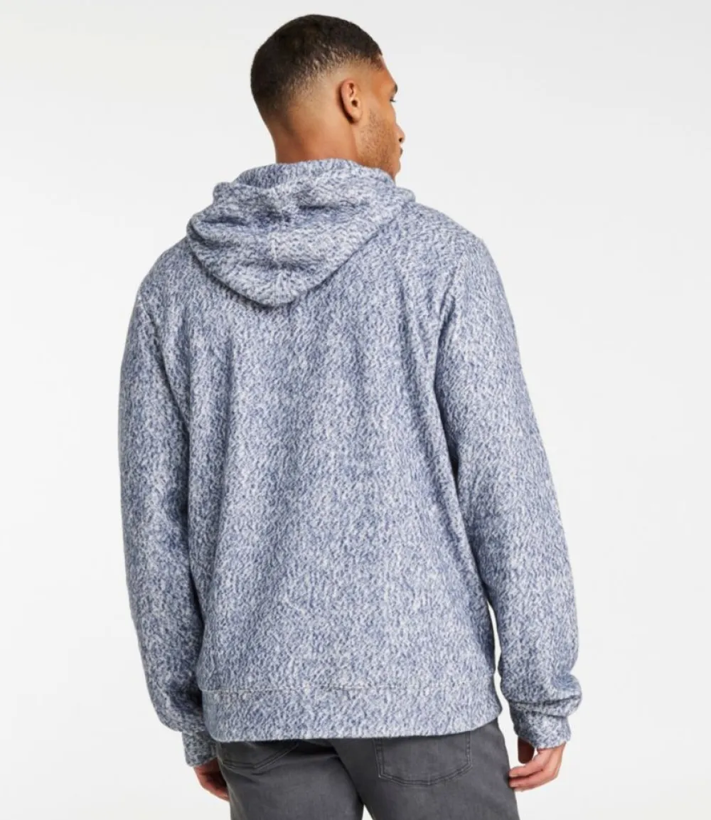 "Men's Heritage Marled Fleece Henley Hoodie"-L.L.Bean Online
