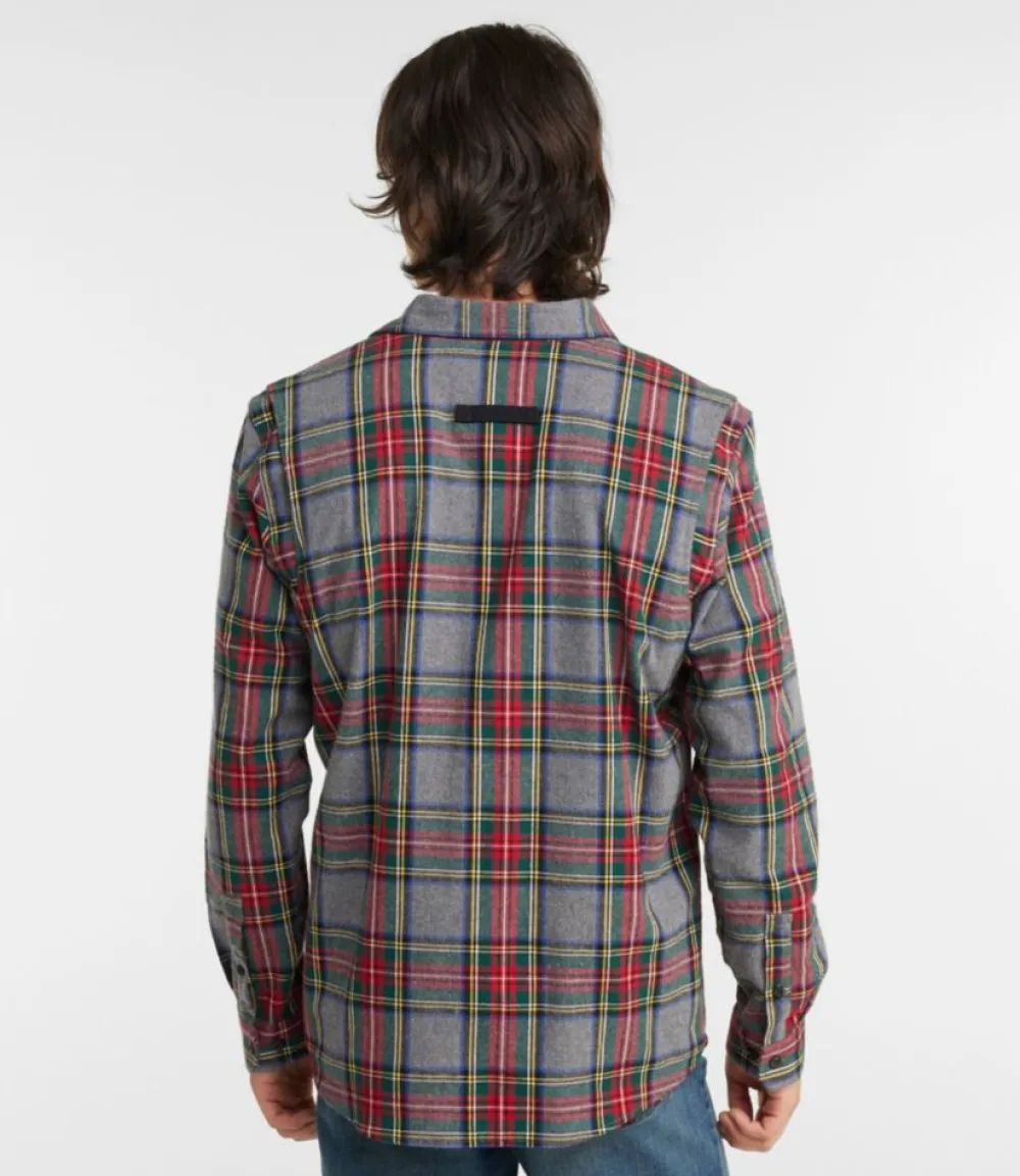 "Men's Heritage Scotch Plaid Flannel Shirt, Slightly Fitted Untucked Fit"-L.L.Bean New