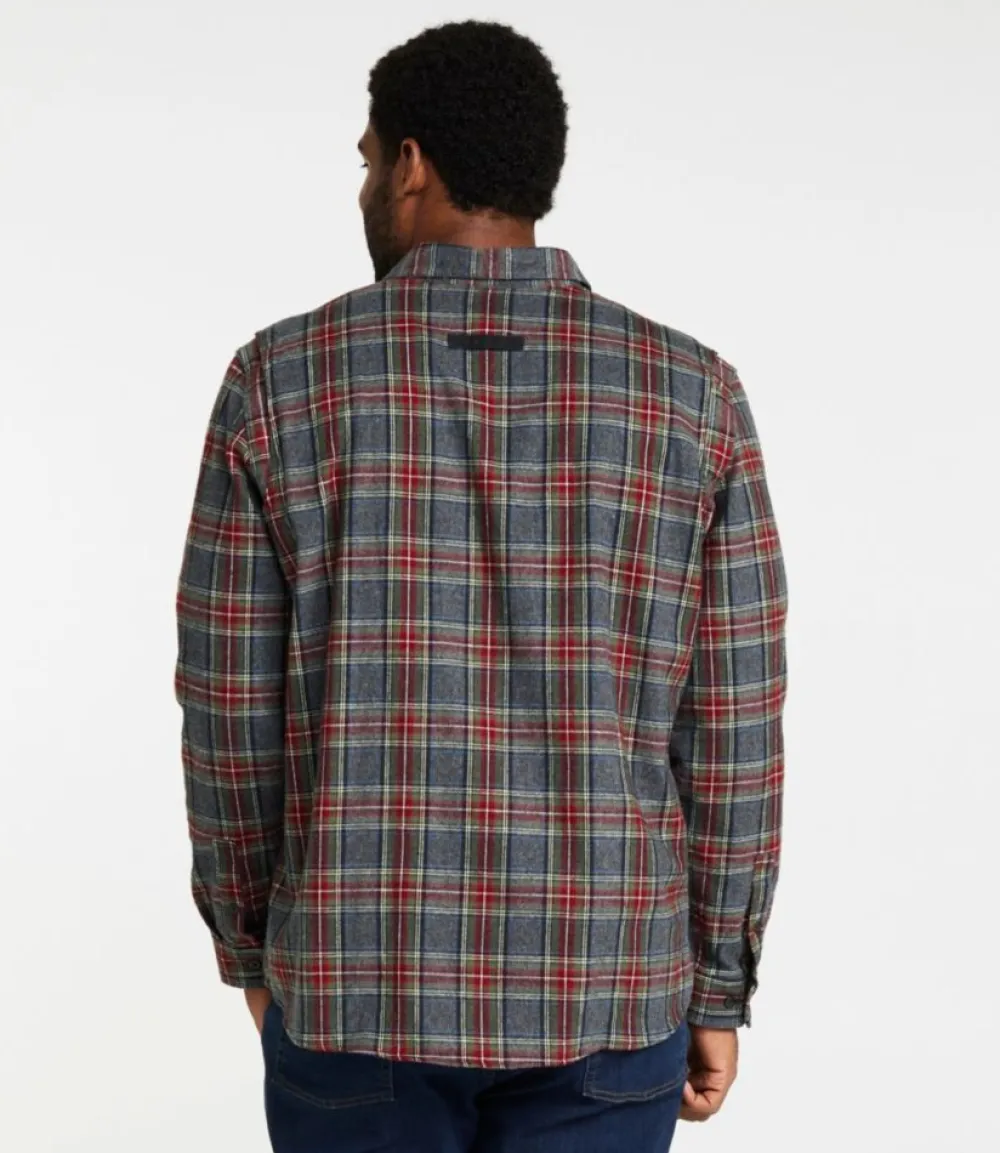 "Men's Heritage Scotch Plaid Flannel Shirt, Slightly Fitted Untucked Fit"-L.L.Bean New