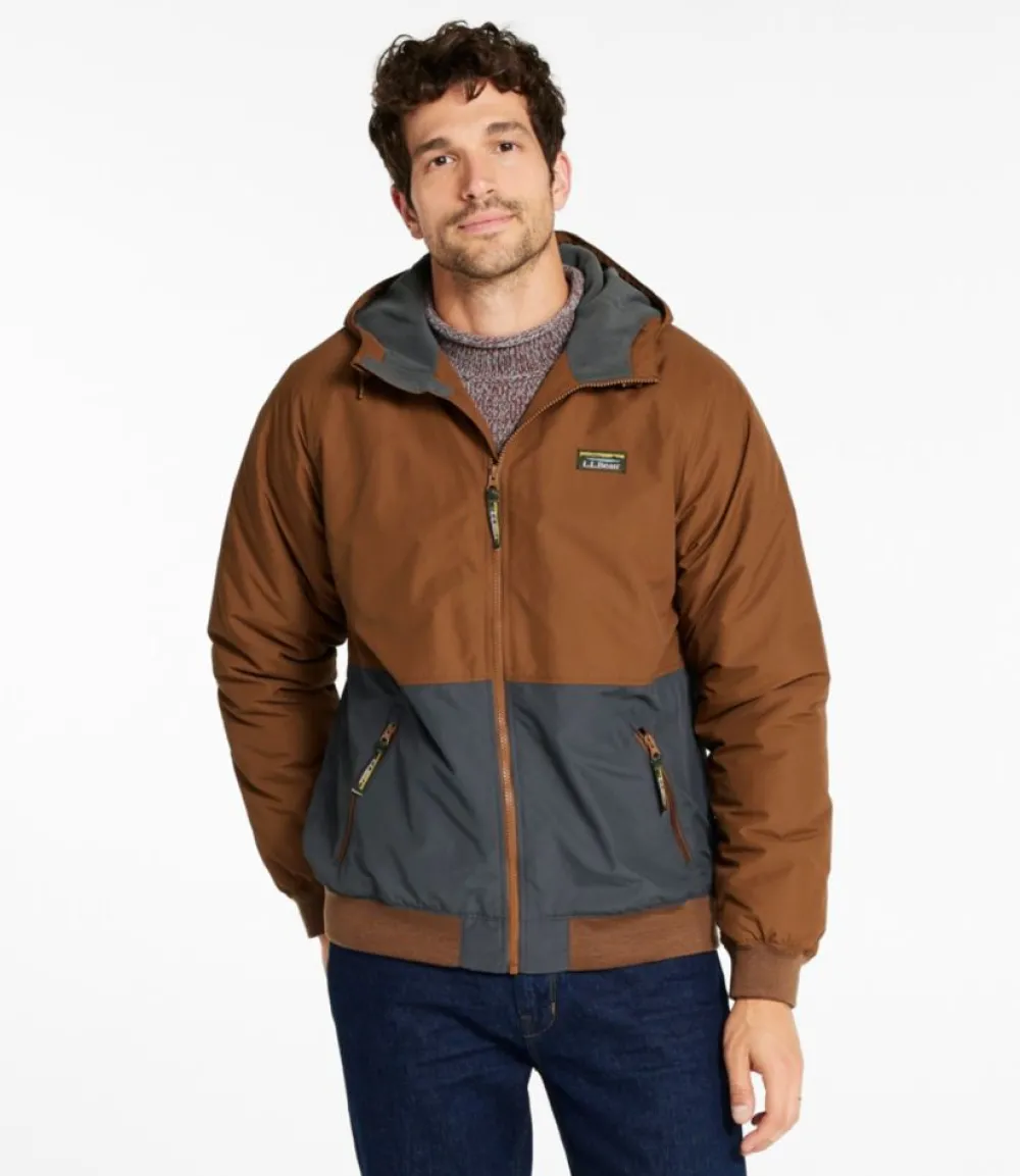 "Men's Insulated 3-Season Bomber Hooded Jacket, Colorblock"-L.L.Bean Best Sale