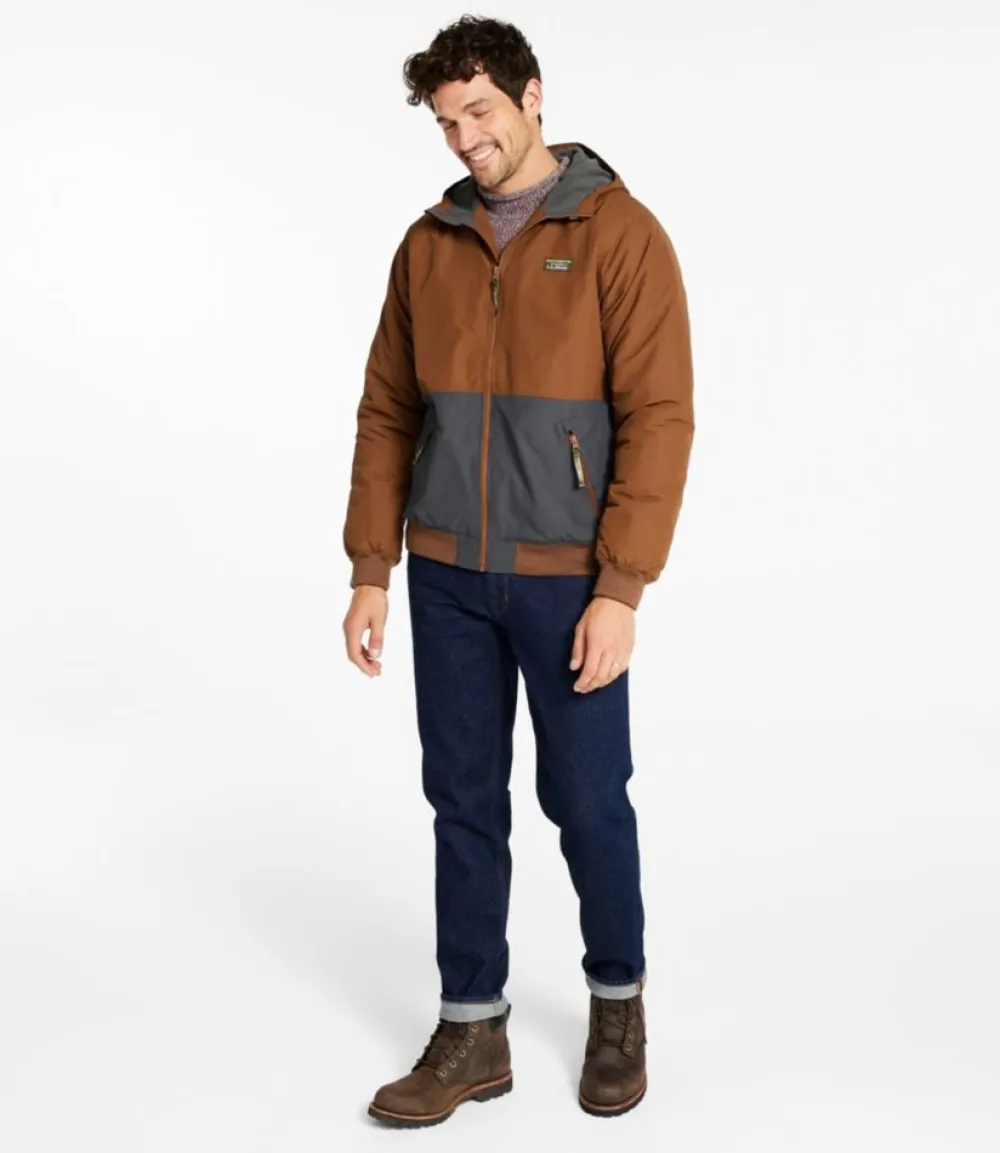 "Men's Insulated 3-Season Bomber Hooded Jacket, Colorblock"-L.L.Bean Best Sale