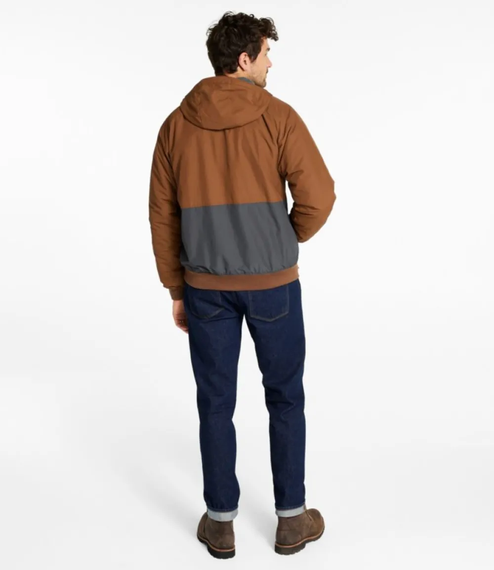 "Men's Insulated 3-Season Bomber Hooded Jacket, Colorblock"-L.L.Bean Best Sale