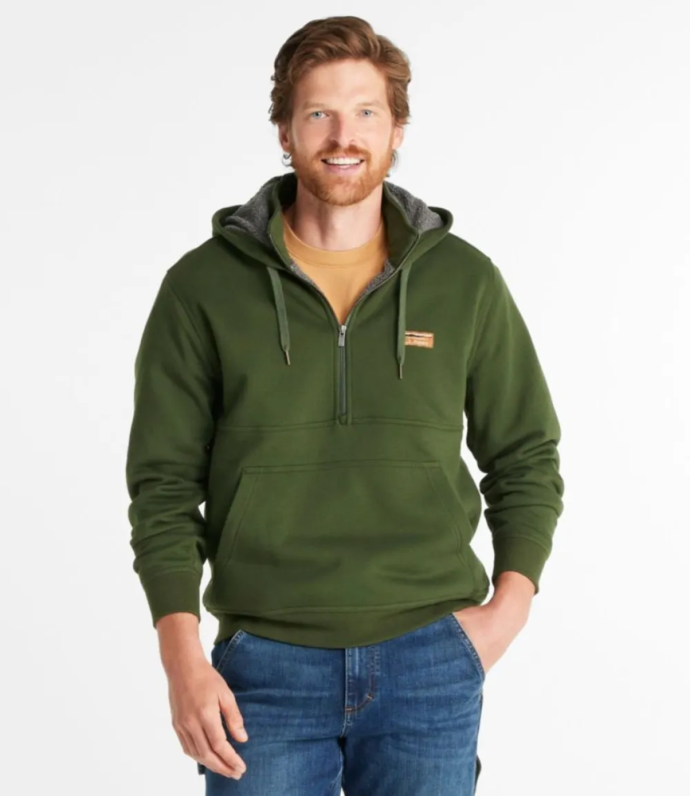 "Men's Katahdin Iron Works® Half-Zip Sweatshirt, Hooded, Fleece-Lined"-L.L.Bean Best Sale