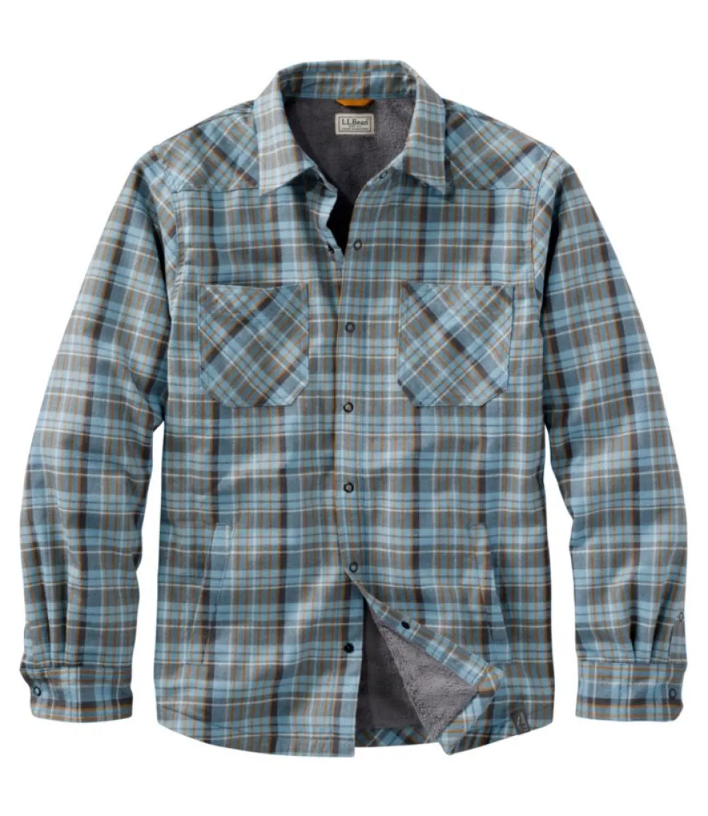 "Men's Katahdin Performance Flannel Shirt-Jacket, Hi-Pile Fleece-Lined Plaid"-L.L.Bean Cheap