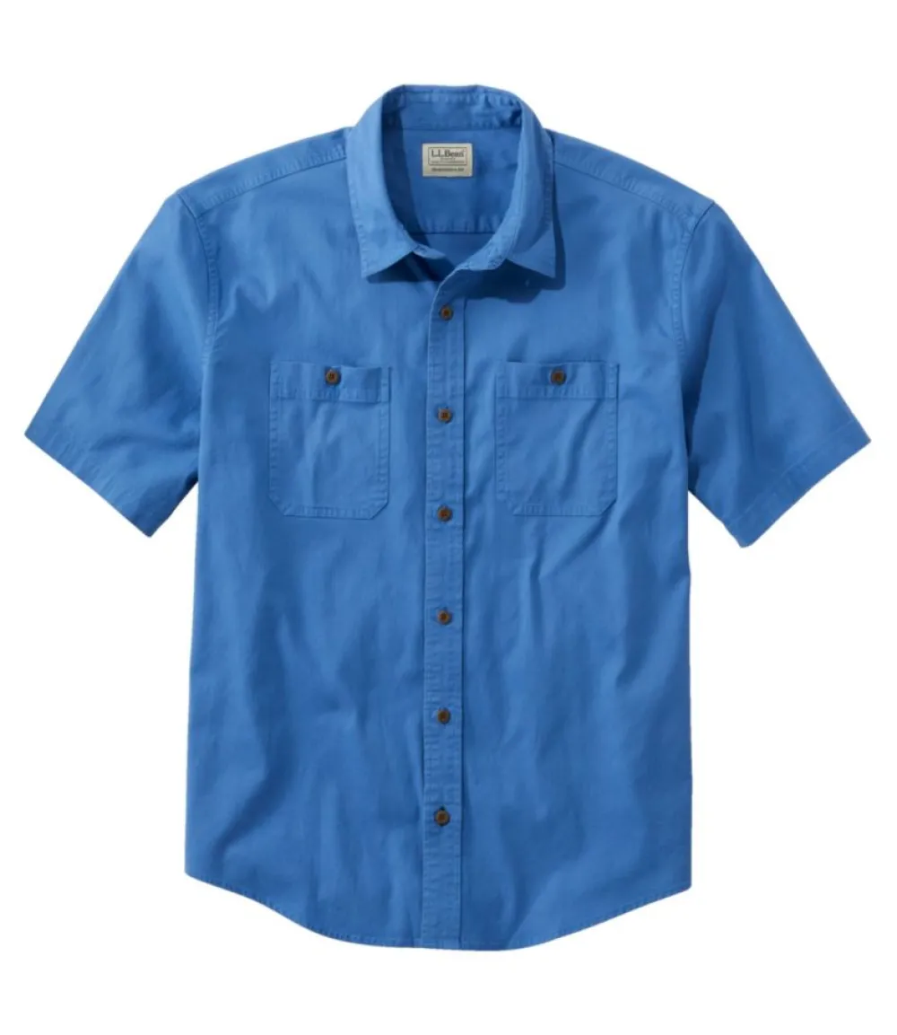 "Men's Lakewashed Camp Shirt, Short-Sleeve, Traditional Untucked Fit"-L.L.Bean Outlet