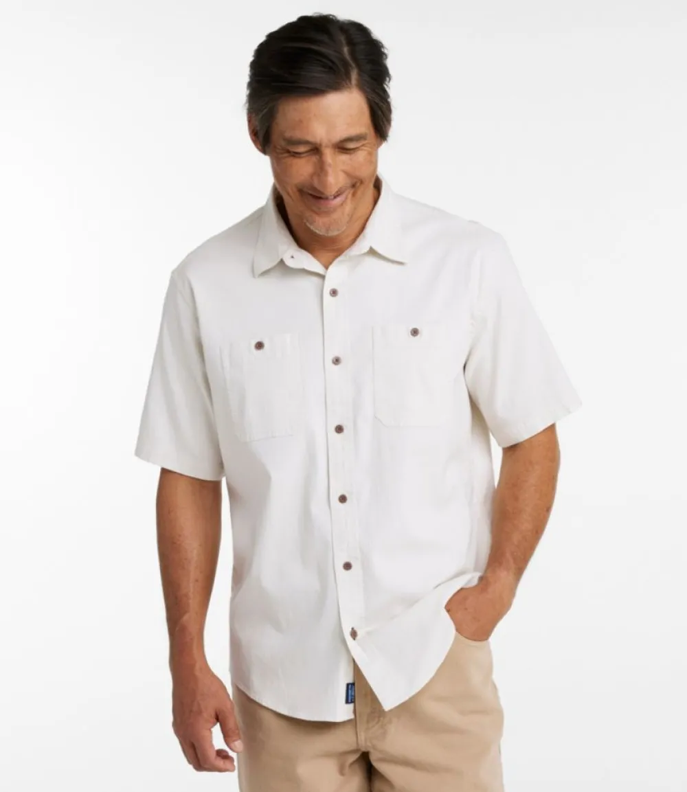 "Men's Lakewashed Camp Shirt, Short-Sleeve, Traditional Untucked Fit"-L.L.Bean Outlet