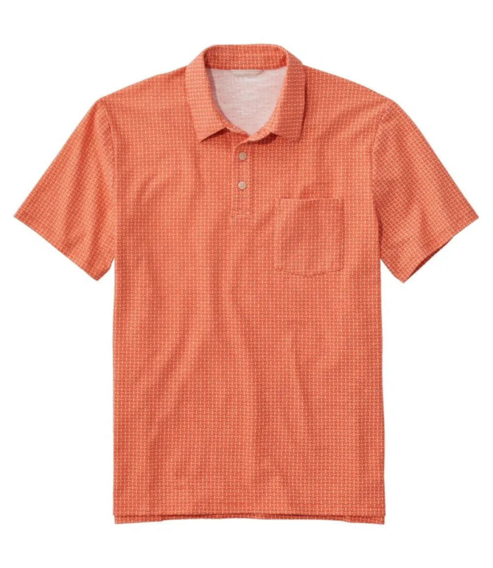 "Men's Lakewashed Performance Polo, Short-Sleeve, Print"-L.L.Bean Online