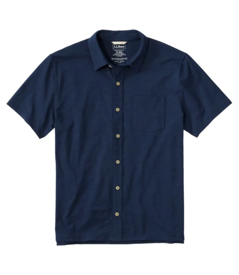 "Men's Lakewashed Performance Shirts, Button-Front Shirt, Short-Sleeve"-L.L.Bean New