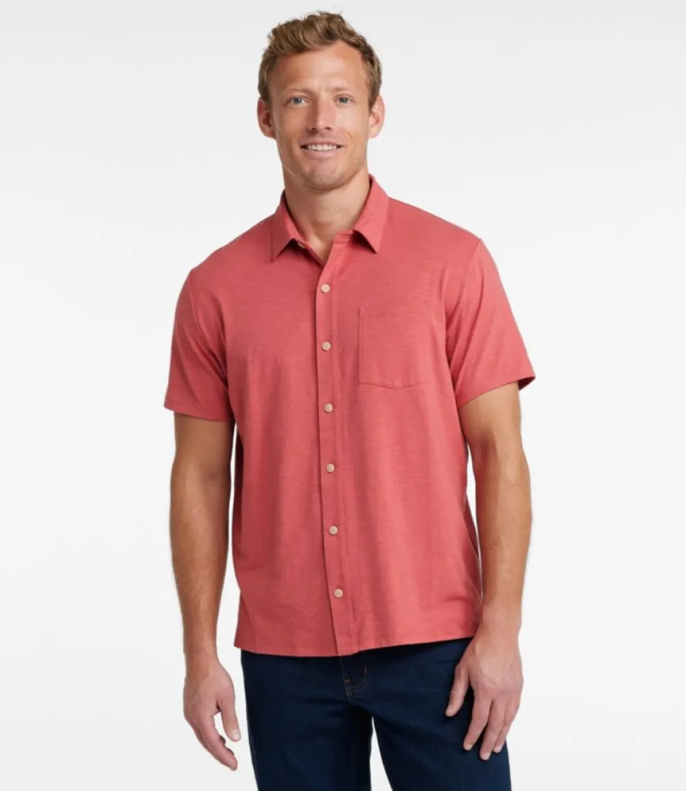 "Men's Lakewashed Performance Shirts, Button-Front Shirt, Short-Sleeve"-L.L.Bean New