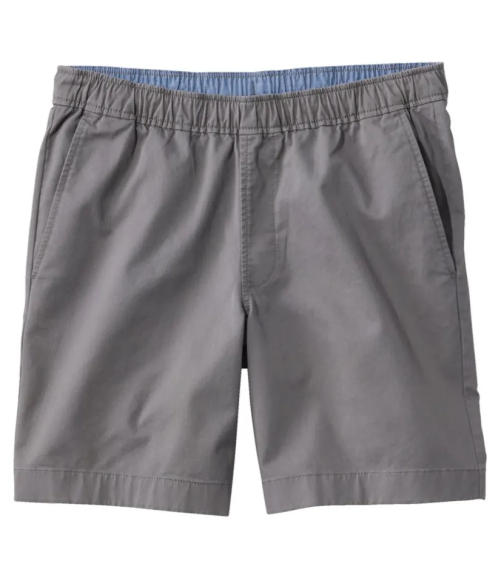 "Men's Lakewashed Stretch Khaki Shorts, Pull-On, 8""-L.L.Bean Online