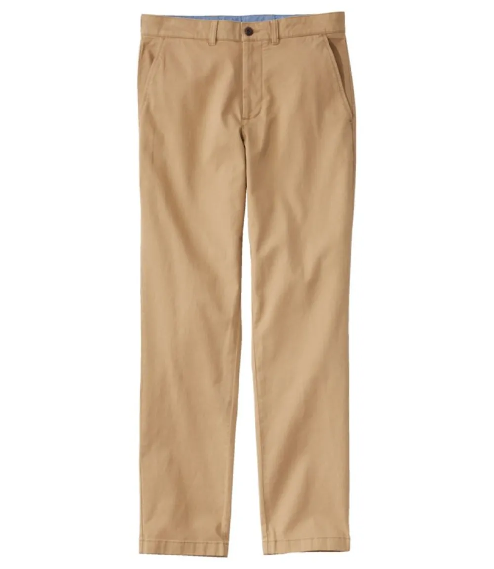 "Men's Lakewashed® Stretch Khakis, Standard Athletic Fit, Tapered Leg"-L.L.Bean Online