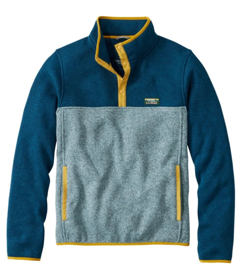"Men's Sweater Fleece Pullover, Colorblock"-L.L.Bean Discount