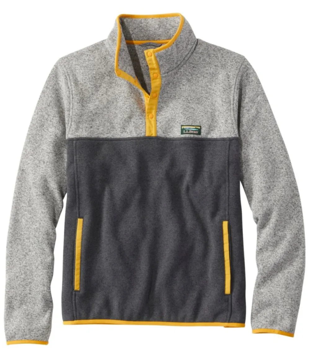 "Men's Sweater Fleece Pullover, Colorblock"-L.L.Bean Discount
