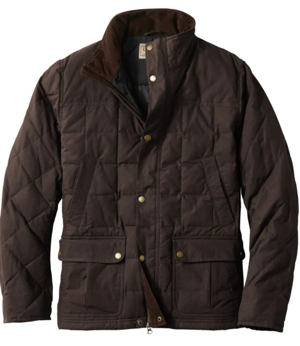 "Men's Upcountry Waxed-Cotton Down Jacket"-L.L.Bean Discount