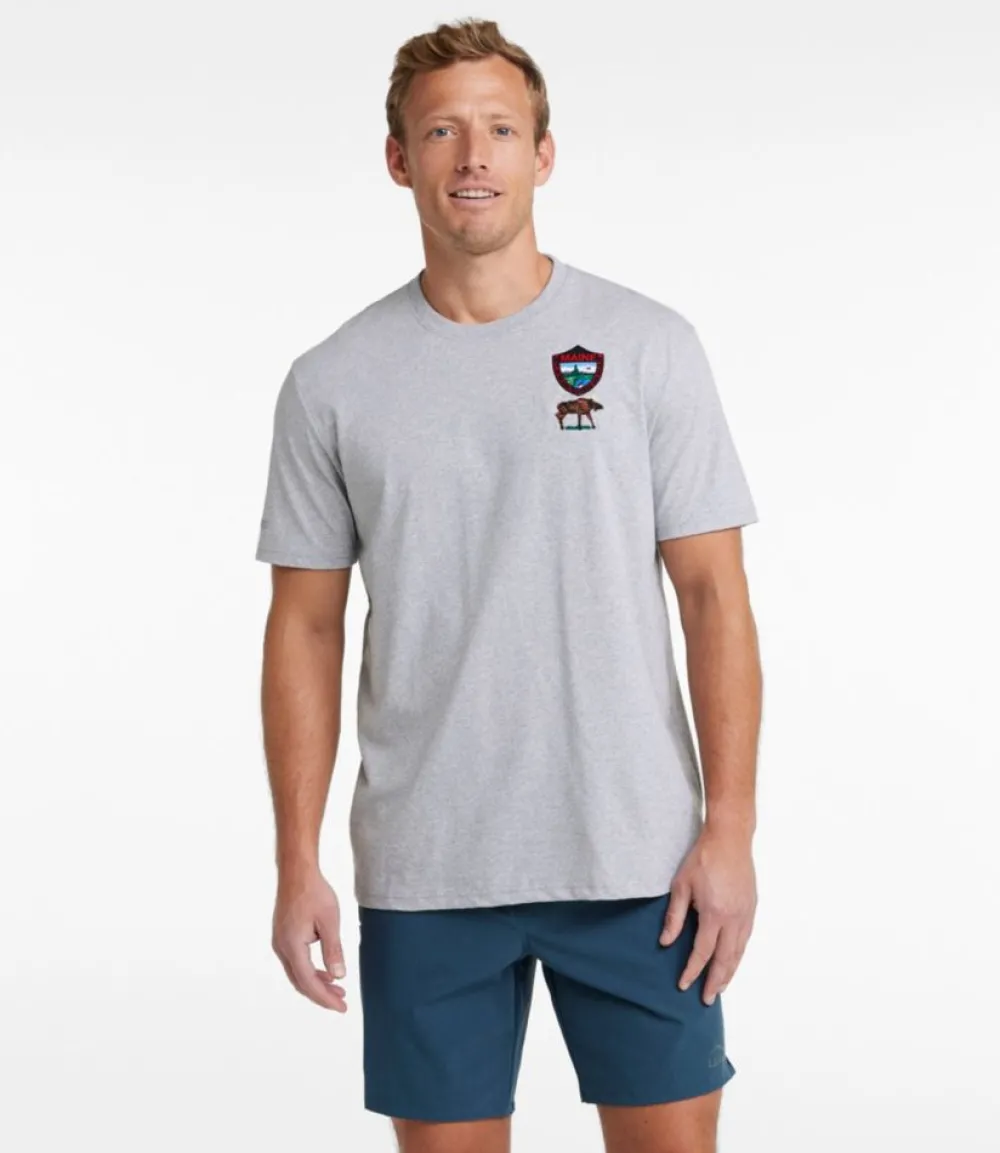 "Men's Maine Inland Fisheries and Wildlife Tee, Moose"-L.L.Bean Fashion