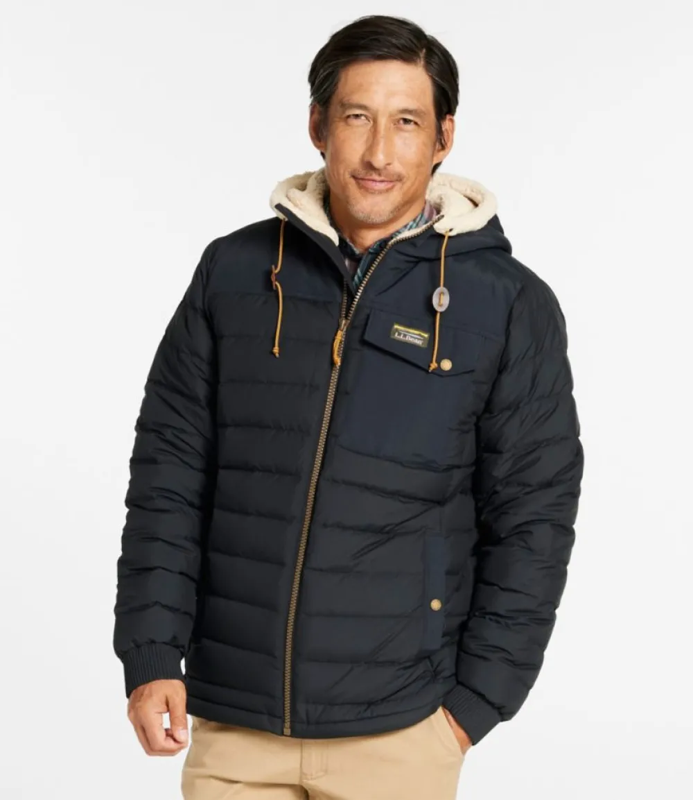 "Men's Mountain Classic Down Hooded Jacket, Sherpa-Lined"-L.L.Bean Best