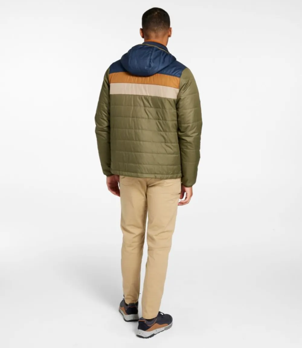 "Men's Mountain Classic Puffer Hooded Jacket, Colorblock"-L.L.Bean Clearance