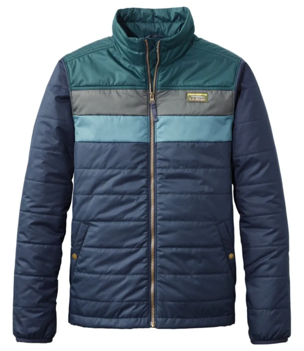 "Men's Mountain Classic Puffer Jacket, Colorblock"-L.L.Bean Fashion