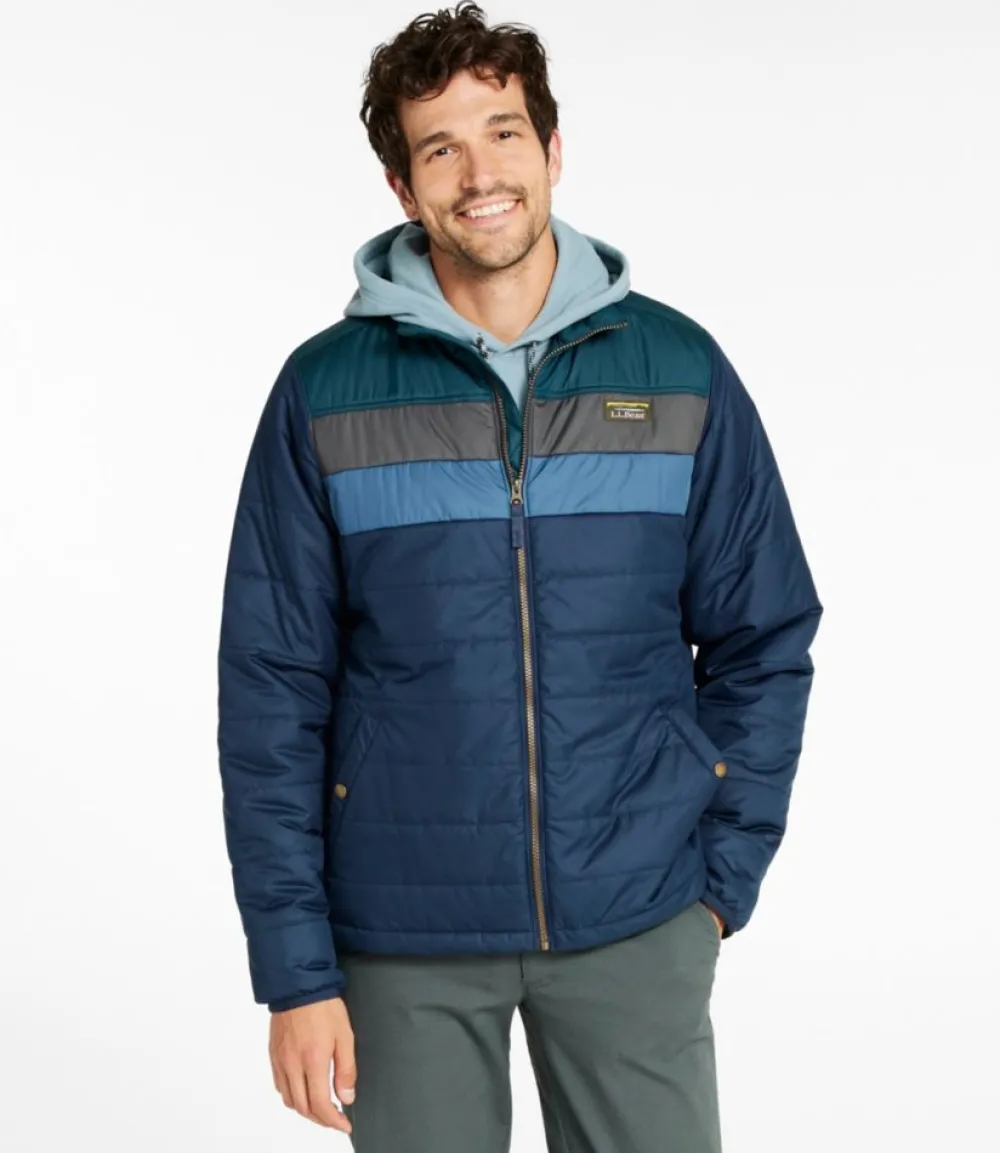 "Men's Mountain Classic Puffer Jacket, Colorblock"-L.L.Bean Fashion