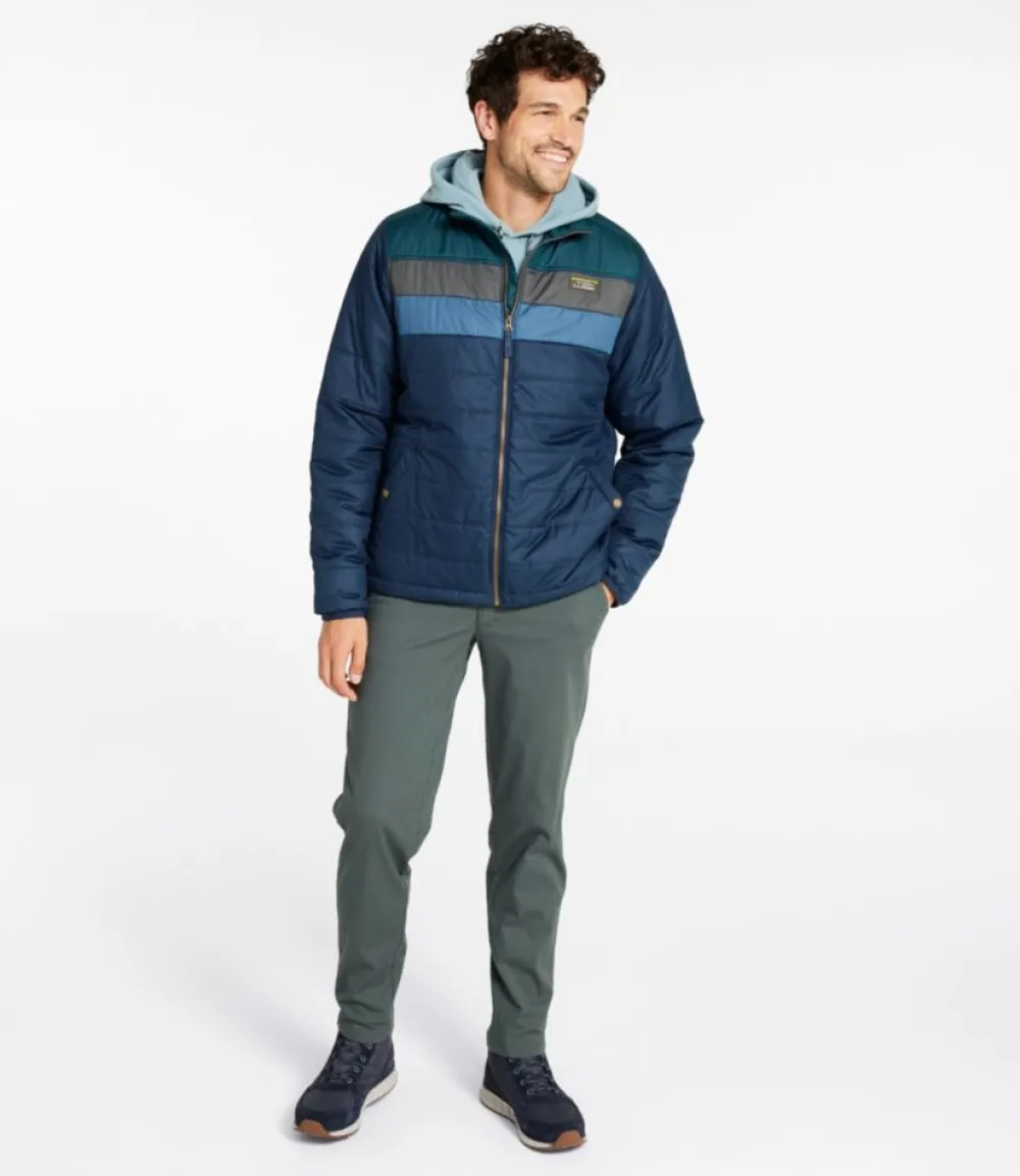 "Men's Mountain Classic Puffer Jacket, Colorblock"-L.L.Bean Fashion