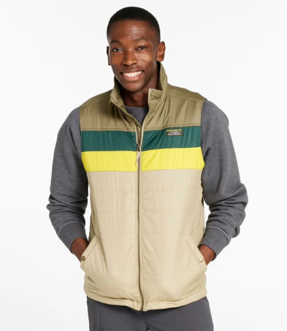 "Men's Mountain Classic Puffer Vest, Colorblock"-L.L.Bean Online