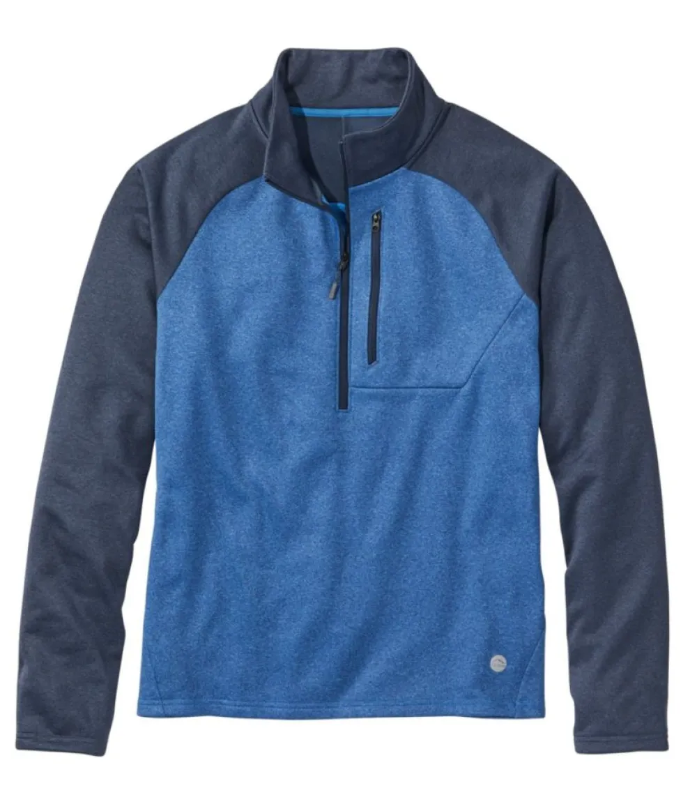 "Men's Mountain Fleece Half-Zip, Colorblock"-L.L.Bean Shop