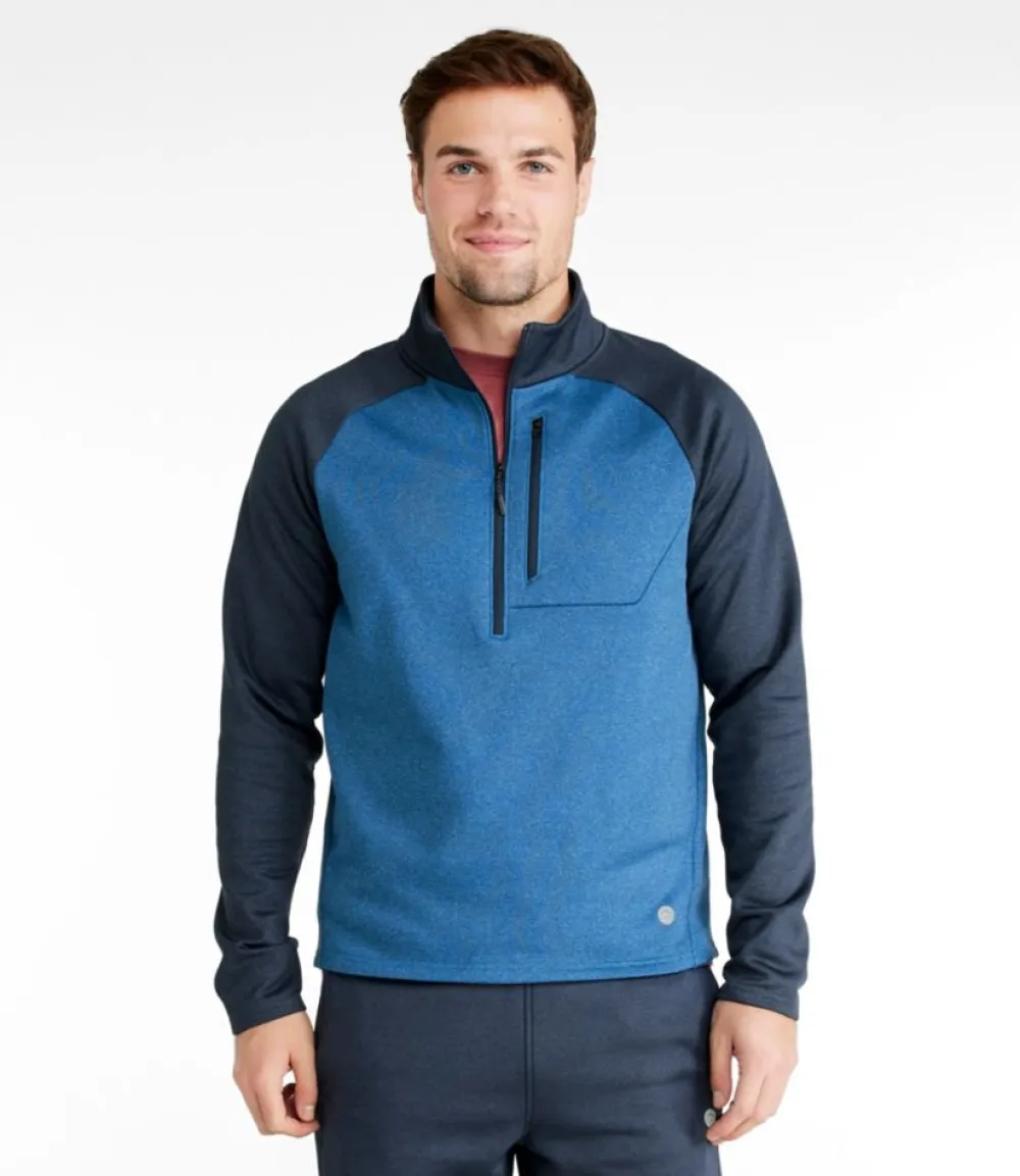 "Men's Mountain Fleece Half-Zip, Colorblock"-L.L.Bean Shop