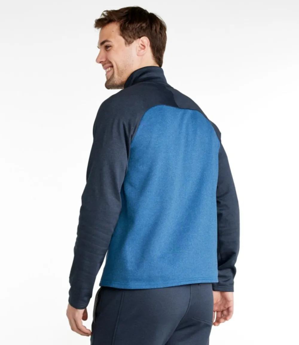 "Men's Mountain Fleece Half-Zip, Colorblock"-L.L.Bean Shop
