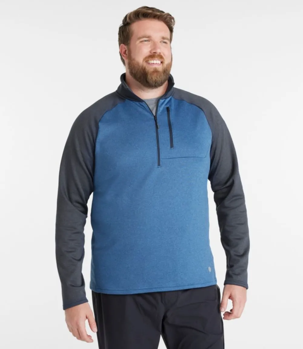 "Men's Mountain Fleece Half-Zip, Colorblock"-L.L.Bean Shop