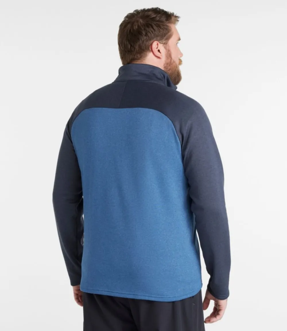 "Men's Mountain Fleece Half-Zip, Colorblock"-L.L.Bean Shop