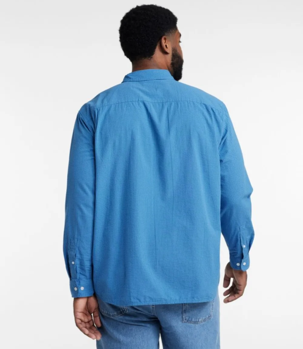 "Men's Organic Cotton Seersucker Shirt, Long-Sleeve, Traditional Fit, Plaid"-L.L.Bean Cheap