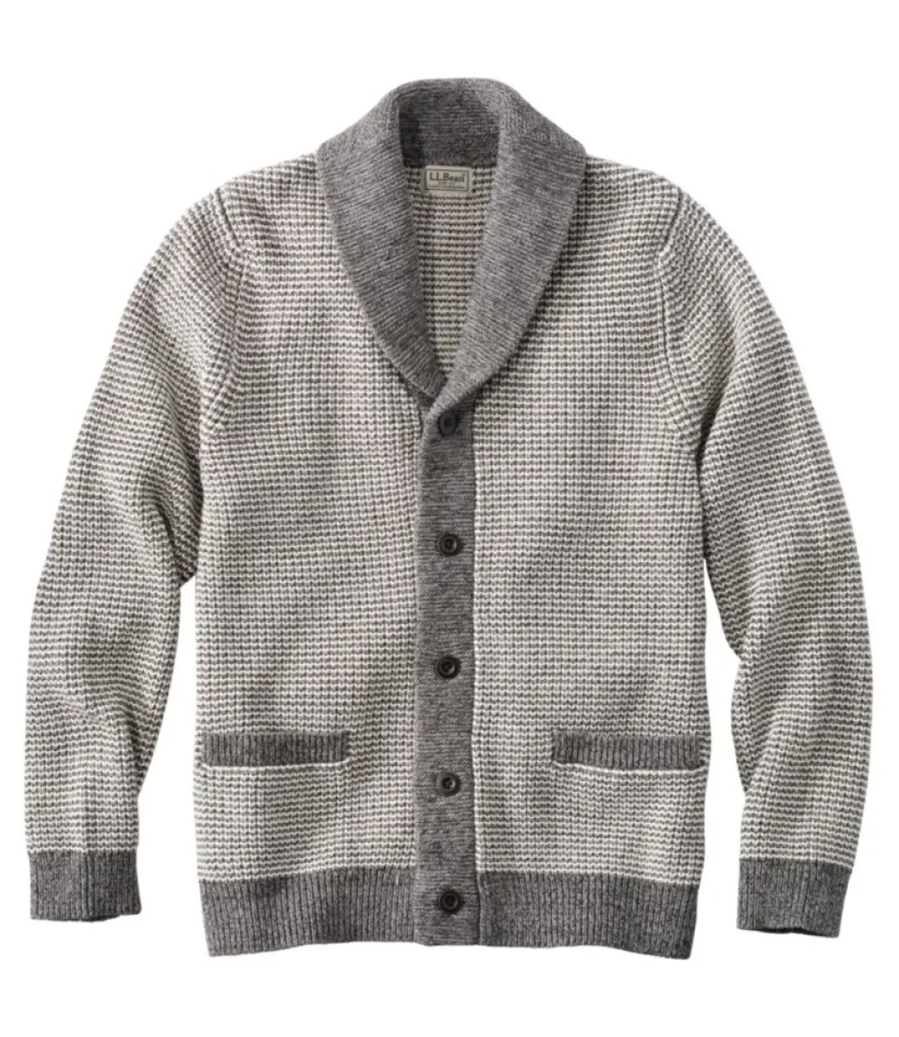 "Men's Organic Cotton Sweater, Cardigan, Stripe"-L.L.Bean Hot