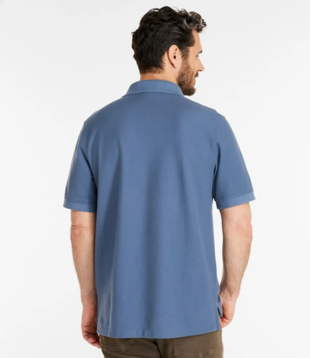 "Men's Premium Double L® Polo Banded, Short-Sleeve Without Pocket"-L.L.Bean New
