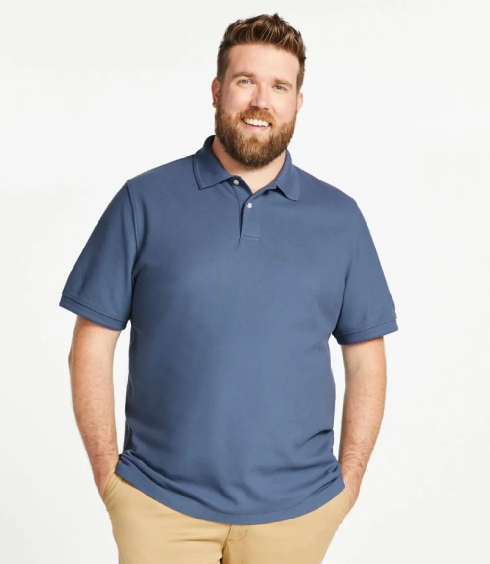 "Men's Premium Double L® Polo Banded, Short-Sleeve Without Pocket"-L.L.Bean New
