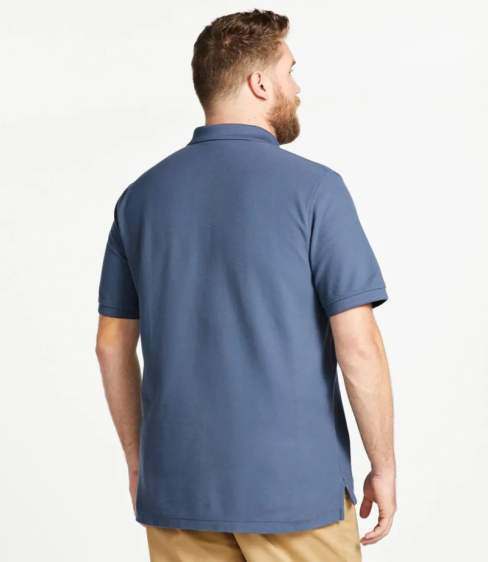 "Men's Premium Double L® Polo Banded, Short-Sleeve Without Pocket"-L.L.Bean New