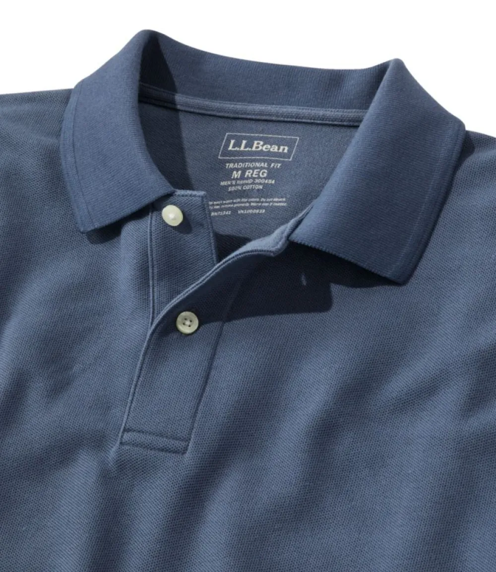 "Men's Premium Double L® Polo Banded, Short-Sleeve Without Pocket"-L.L.Bean New