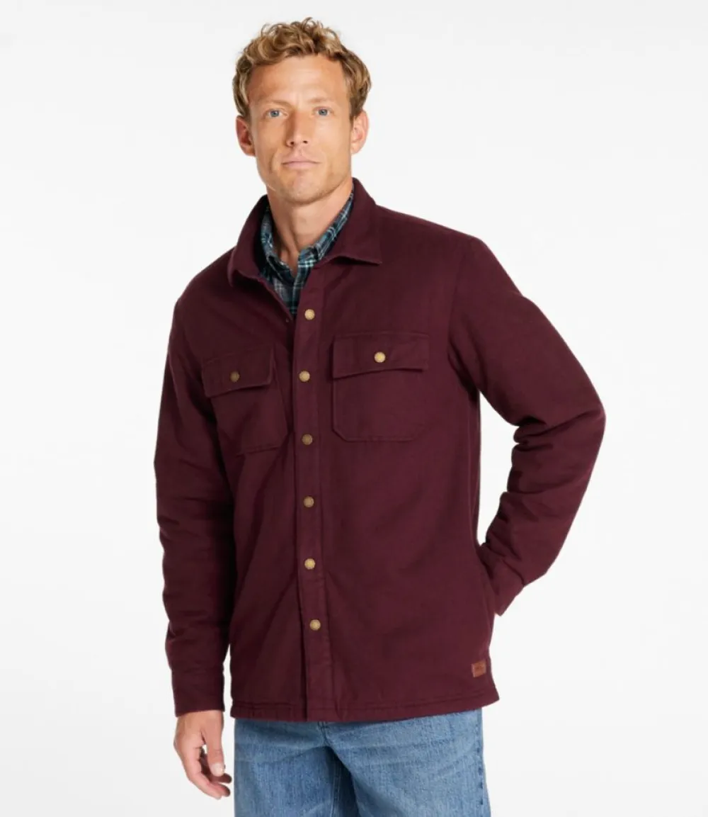"Men's PrimaLoft Lined Chamois Shirt Jac, Traditional Untucked Fit"-L.L.Bean Discount
