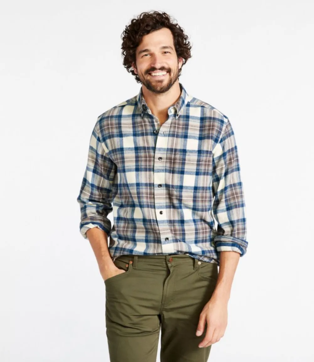 "Men's Scotch Plaid Flannel Shirt, Traditional Fit"-L.L.Bean New