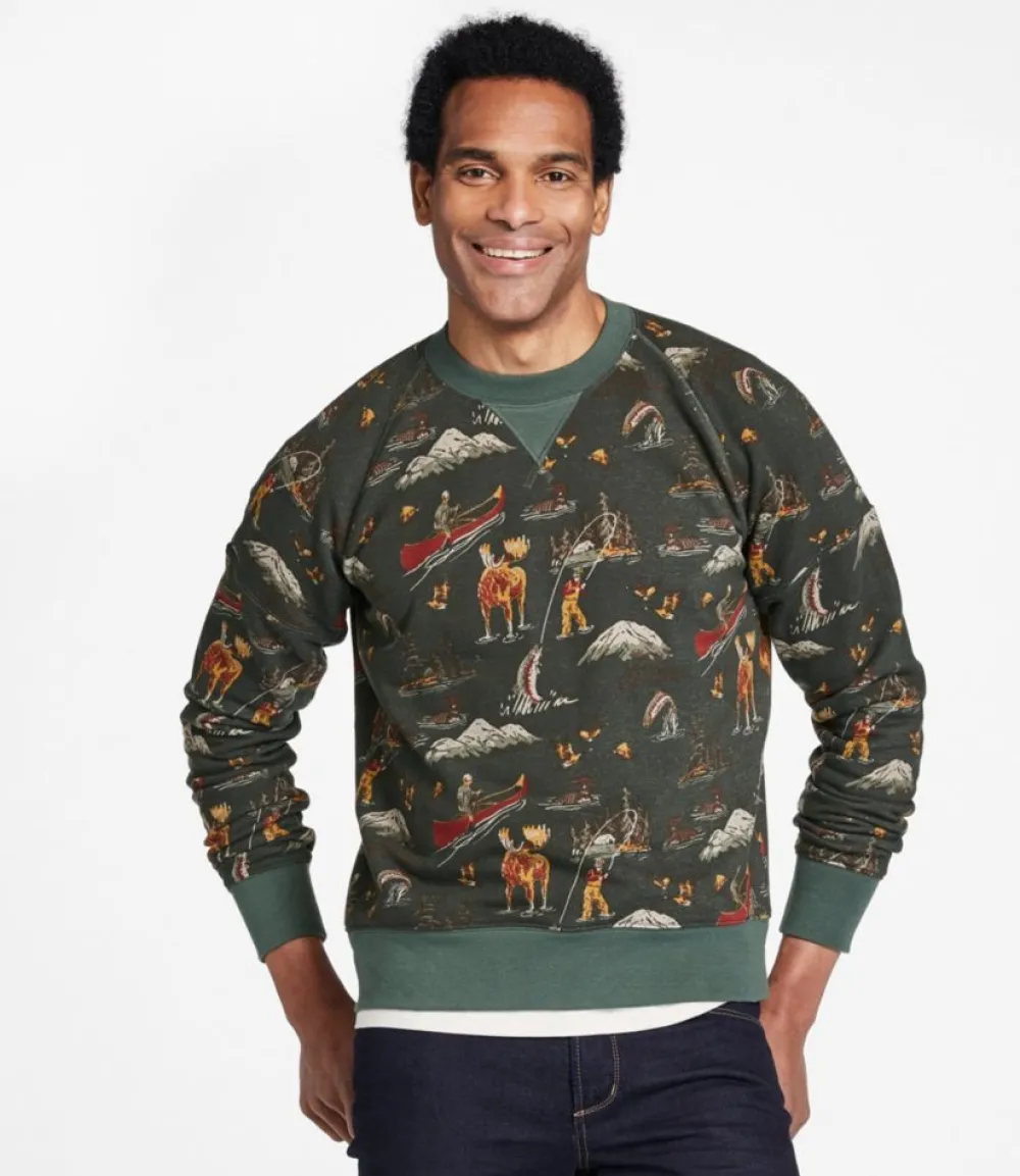 "Men's Signature Heritage Sweatshirt, Crewneck, Print"-L.L.Bean Outlet