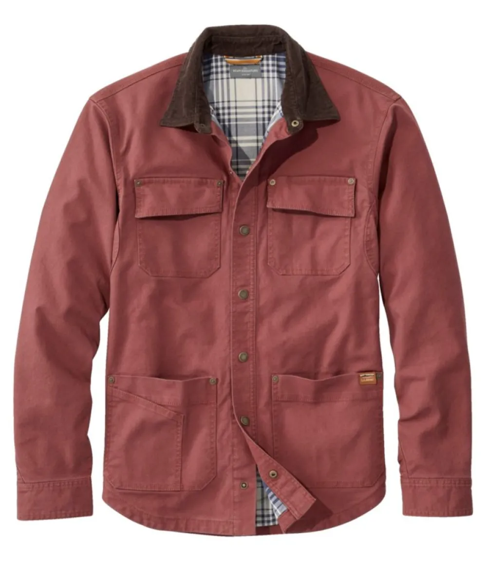 "Men's Signature Lined Canvas Shirt Jac"-L.L.Bean Cheap