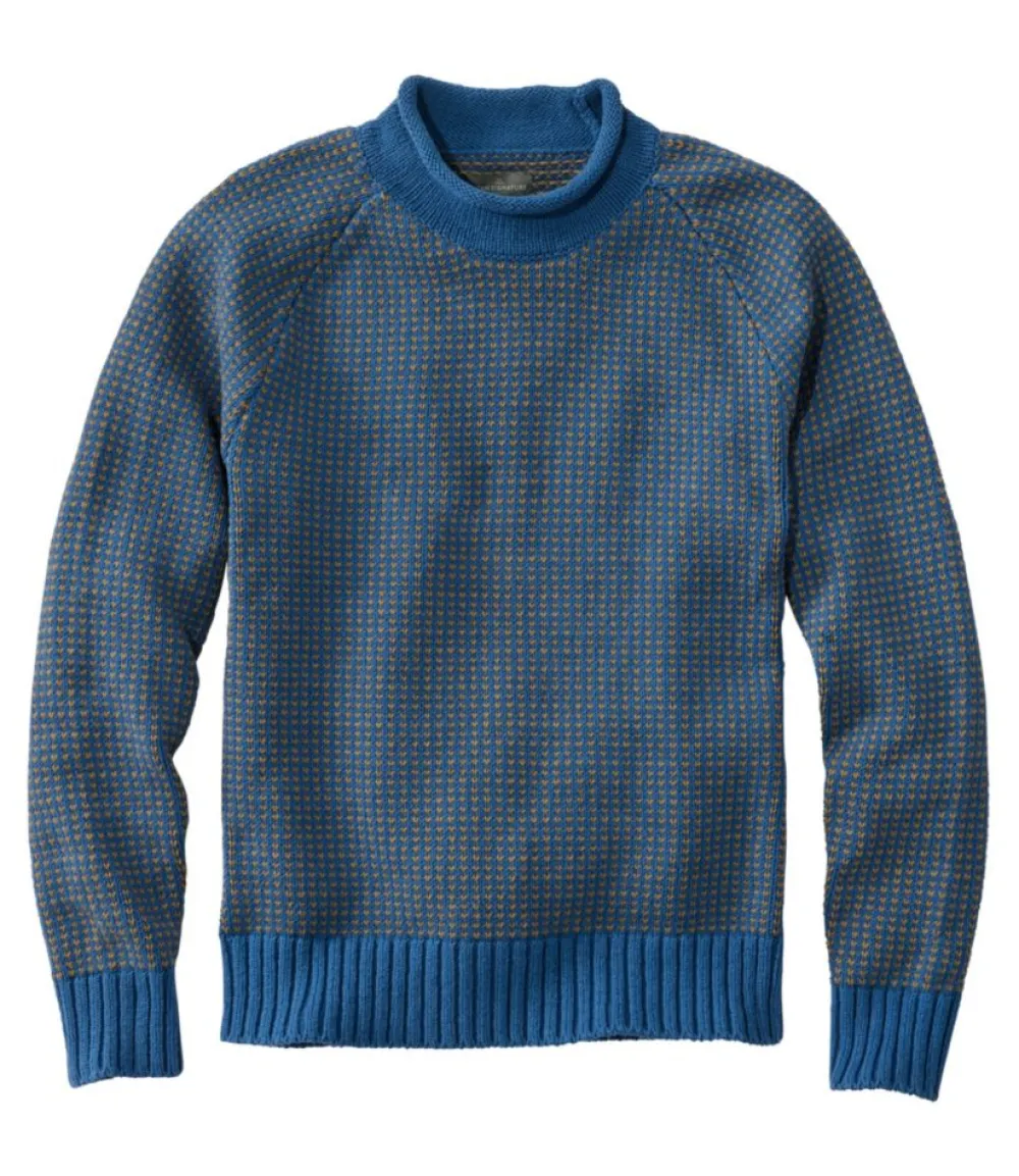 "Men's Signature Organic Cotton Rollneck Sweater, Fair Isle"-L.L.Bean Cheap