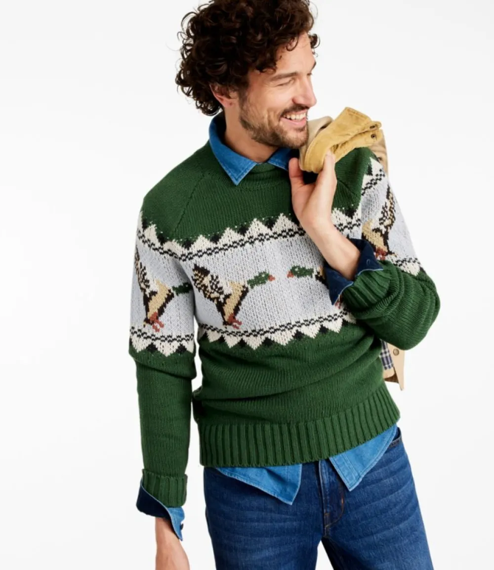 "Men's Signature Organic Cotton Rollneck Sweater, Fair Isle"-L.L.Bean Cheap