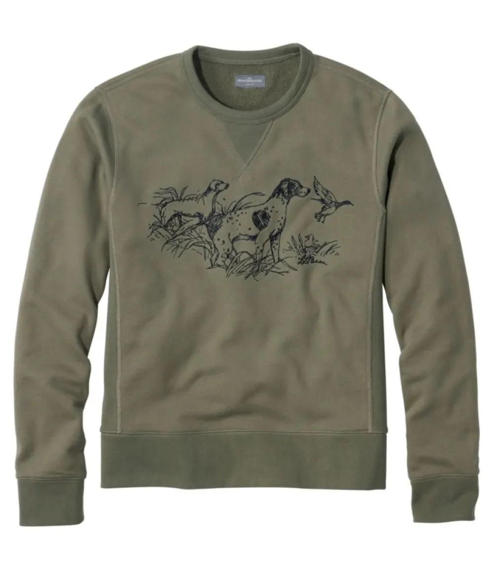 "Men's Signature Rugged Crewneck Sweatshirt, Print"-L.L.Bean Flash Sale